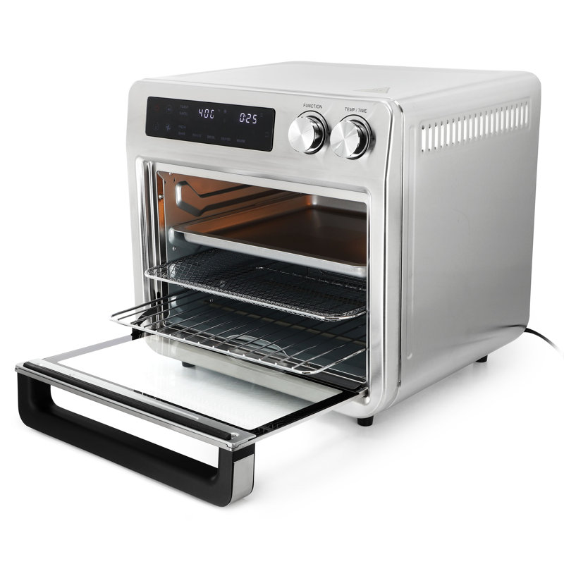 Megachef MegaChef 25 Liter Digital Electric Stainless Steel Silver Multi-Function Air Fryer And Counter Top Oven 985122559M